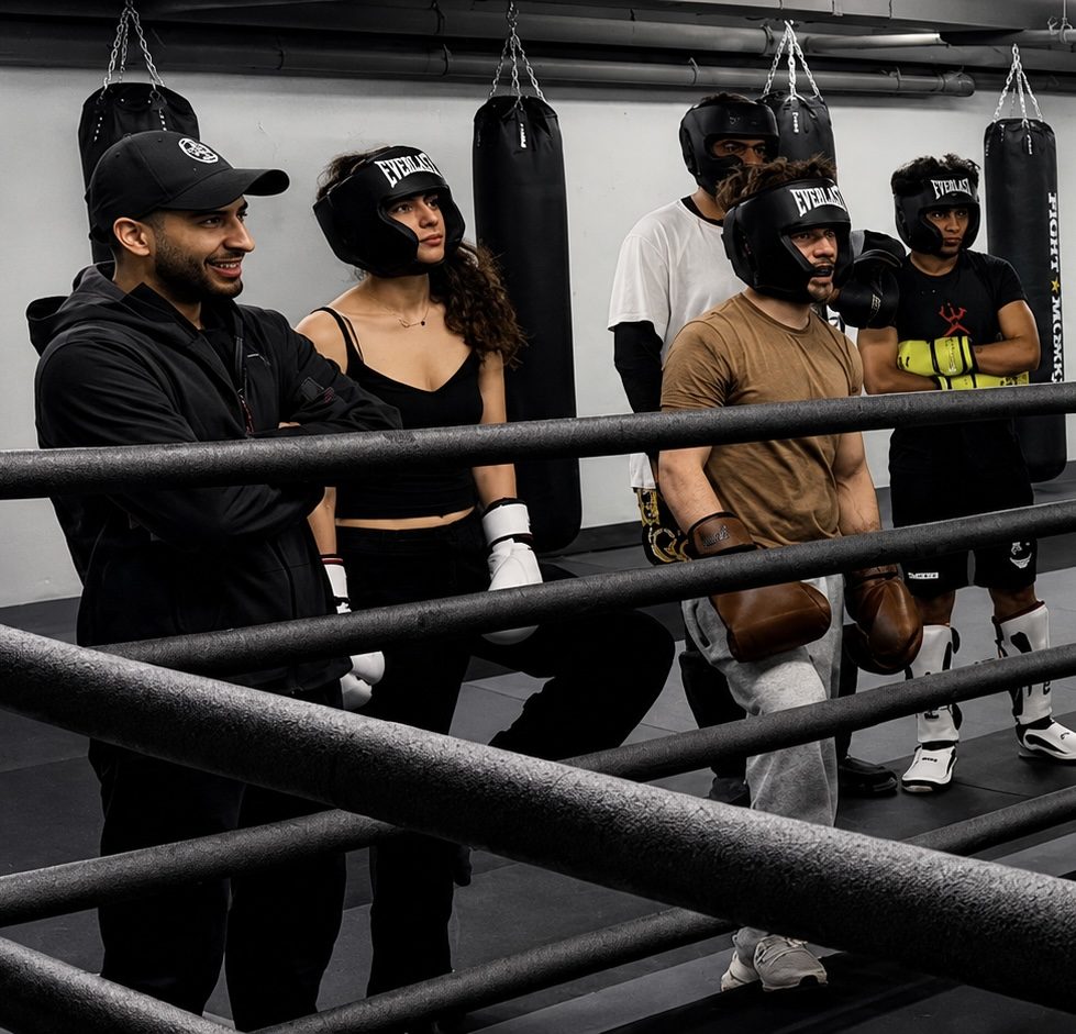 DKM Academy training crew gathered ringside