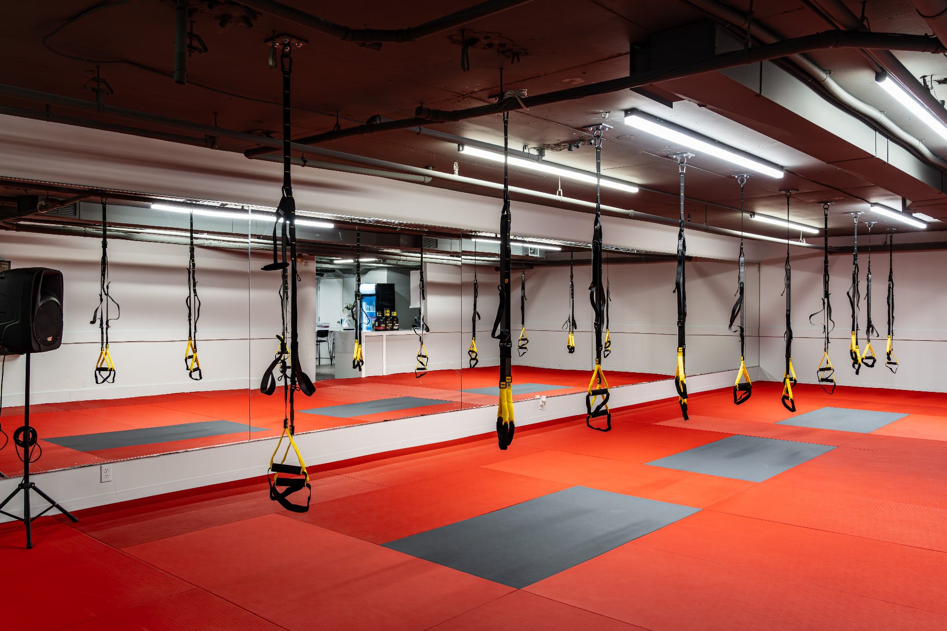 Pilates, yoga and TRX suspension training room